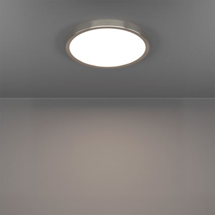 Eglo - Candeeiro de tecto para casa de banho LED RGBW dimerizável LED/14,3W/230V 2700-6500K Ø 27,8 cm IP44 cromado mate