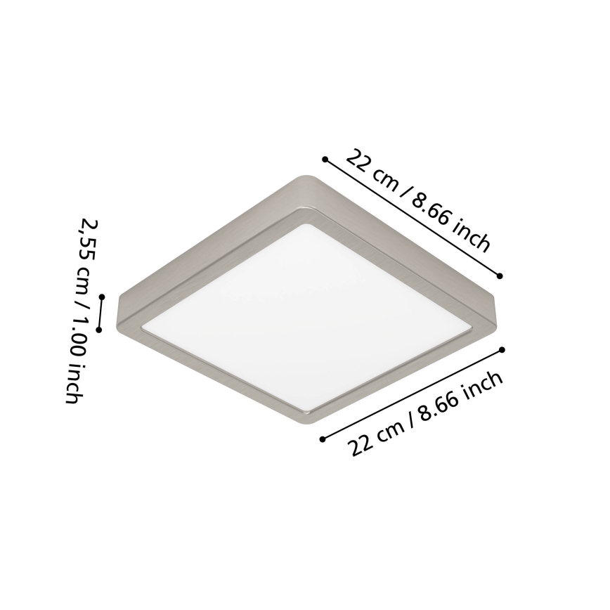 Eglo - Candeeiro de teto para casa de banho LED RGBW dimerizável LED/10,5W/230V 2700-6500K 22x22 cm IP44 cromo mate