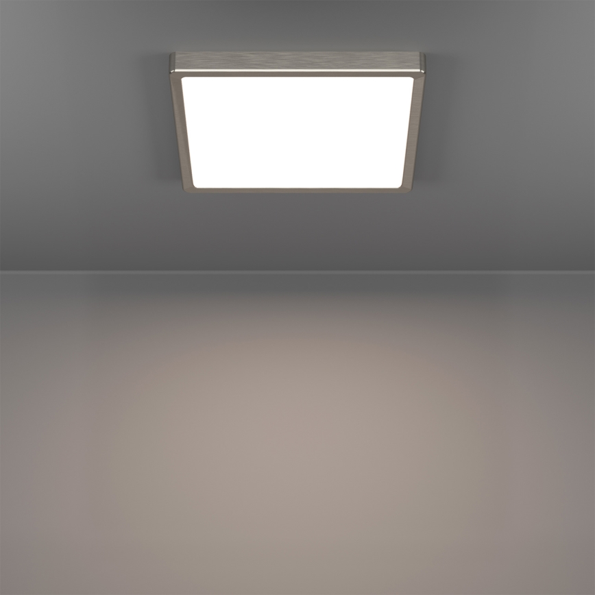 Eglo - Plafon LED RGBW regulável para casa de banho LED/13,5W/230V 2700-6500K 29,5x29,5 cm IP44 cromo mate