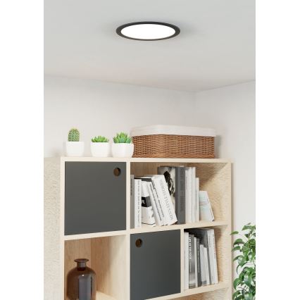 Eglo - Luminária LED de embutir/18,5W/230V 2700/4000/6500K Ø 21,6 cm preta