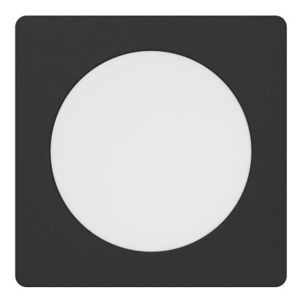 Eglo - Luminária de teto embutida LED/6,3W/230V 2700/4000/6500K 11,9x11,9 cm preta