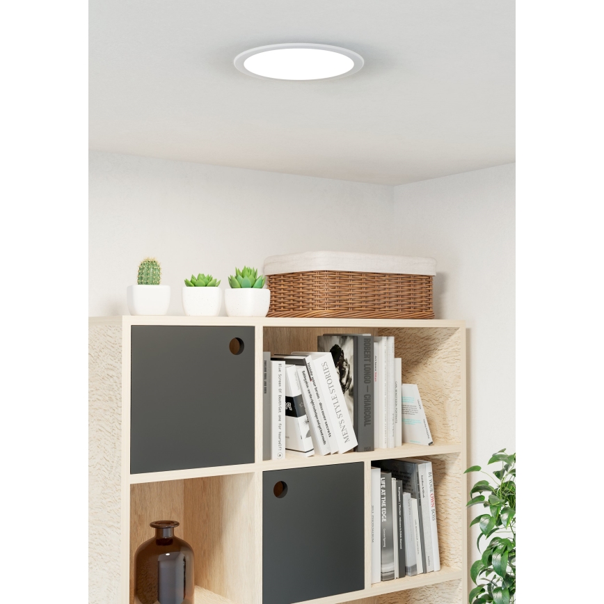 Eglo - Luminária LED de embutir/18,5W/230V 2700/4000/6500K Ø 21,6 cm branca
