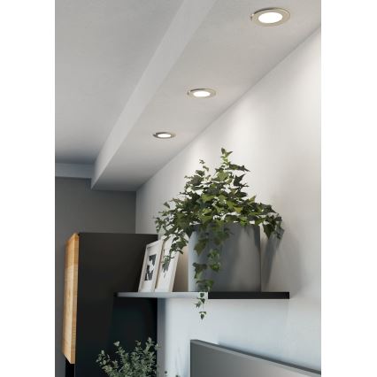 Eglo - Luminária de embutir LED/3,7W/230V 2700/4000/6500K Ø 8,8 cm cromo mate