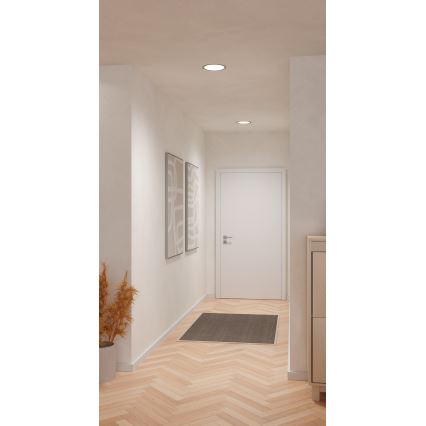 Eglo - Luminária LED de embutir/18,5W/230V 2700/4000/6500K diâmetro 21,6 cm cromado fosco