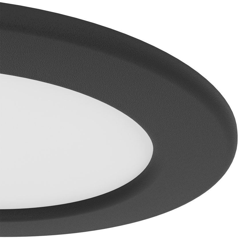 Eglo - Candeeiro de teto encastrado para casa de banho LED/6,3W/230V 2700/4000/6500K Ø 11,9 cm IP44 preto