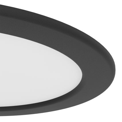 Eglo - Candeeiro LED de encastrar para casa de banho LED/10,5W/230V 2700/4000/6500K Ø 16,8 cm IP44 preto