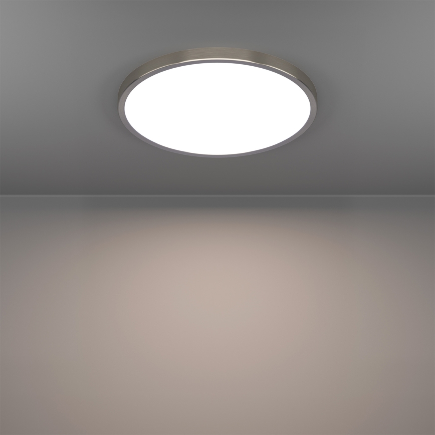 Eglo - Candeeiro de tecto dimerizável para casa de banho LED RGBW/17,5W/230V 2700-6500K Ø 38,9 cm IP44 cromo mate