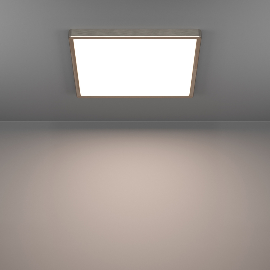 Eglo - Candeeiro de tecto LED RGBW dimerizável para casa de banho LED/17,8W/230V 2700-6500K 39x39 cm IP44 cromado mate