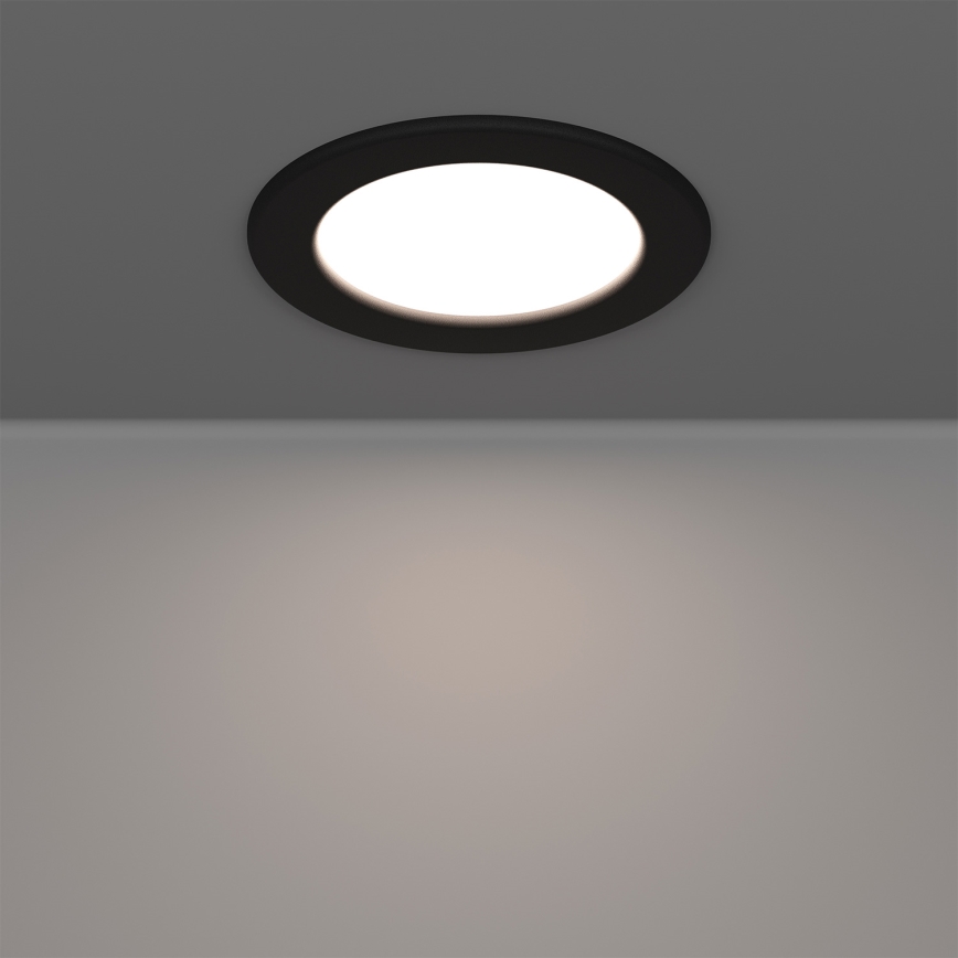 Eglo - LED RGBW regulável, luminária de embutir para casa de banho, LED/5W/230V, 2700-6500K, Ø 12 cm, IP44, preto