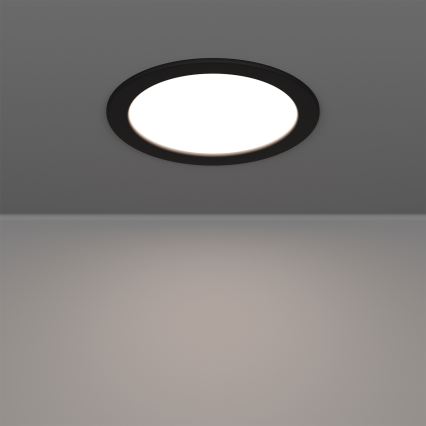 Eglo - Luminária embutida para casa de banho LED RGBW dimerizável LED/9,5W/230V 2700-6500K Ø 16,8 cm IP44 preta