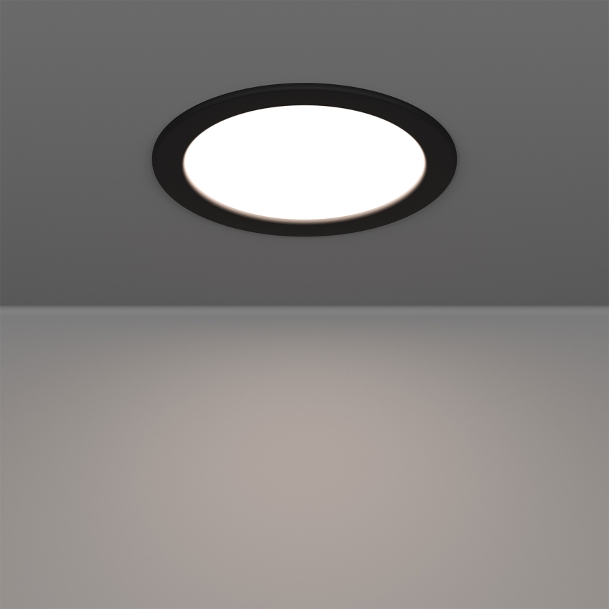 Eglo - Luminária embutida para casa de banho LED RGBW dimerizável LED/9,5W/230V 2700-6500K Ø 16,8 cm IP44 preta