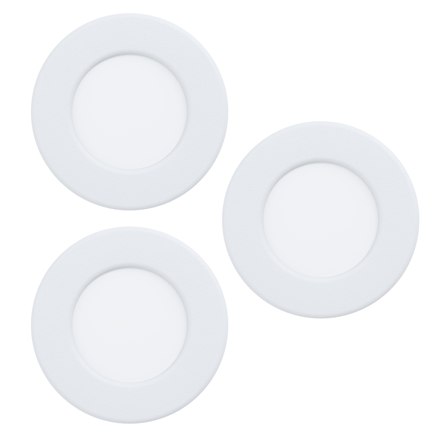 Eglo - Conjunto de 3 spots embutidos LED RGBW dimerizáveis para casa de banho LED/2,8W/230V 2700–6500K Ø 8,8 cm IP44 branco