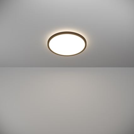 Eglo - Plafon LED para casa de banho LED/13,9W/230V 2700/4000/6500K diâmetro 30 cm IP44 preto
