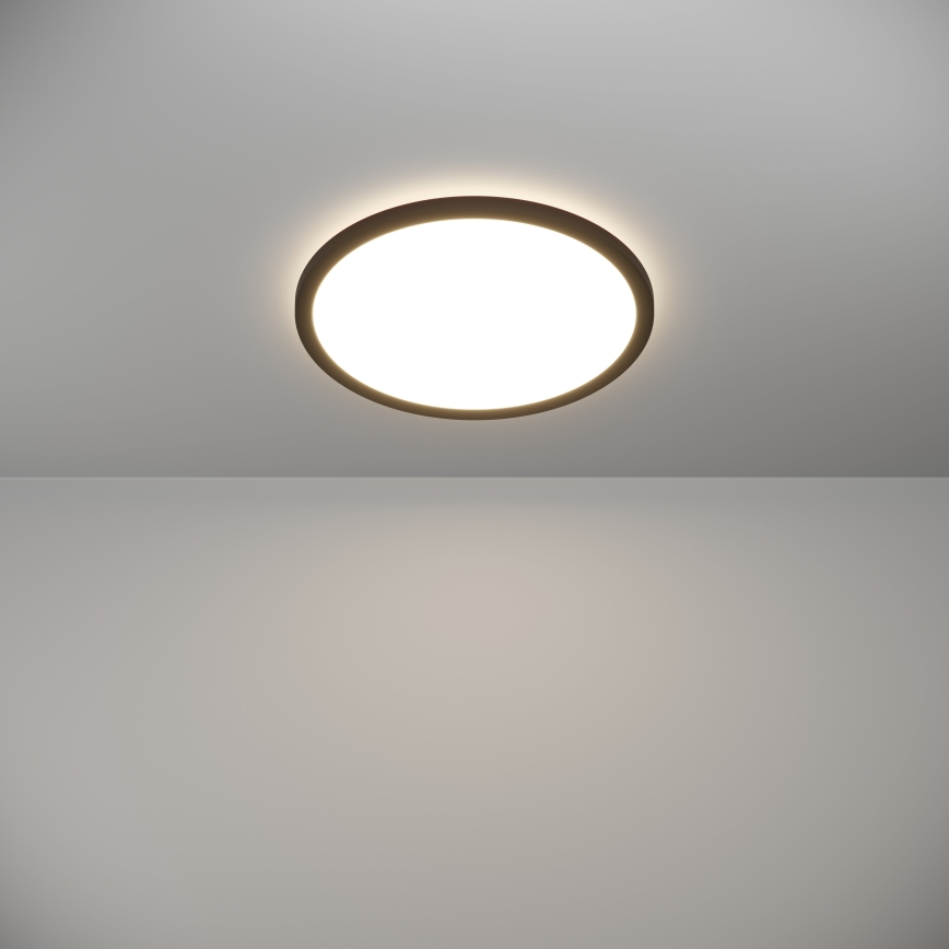 Eglo - Iluminação de teto para casa de banho LED LED/18,5W/230V 2700K/4000K/6500K diâmetro 38,9 cm IP44 preto