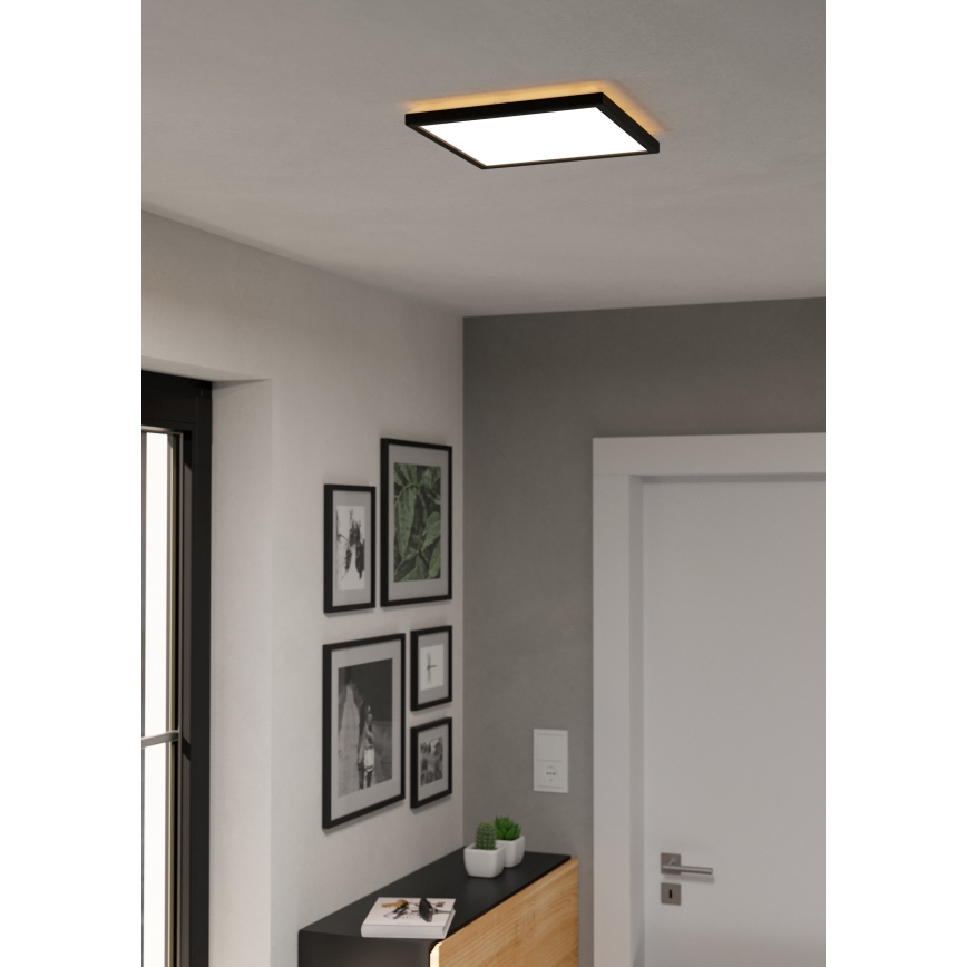 Eglo - Plafon LED para casa de banho LED/13,4W/230V 2700/4000/6500K 29x29 cm IP44 preto