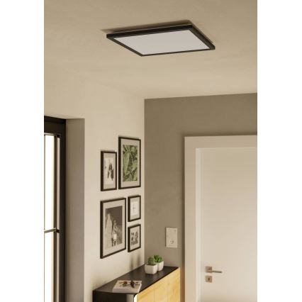Eglo - Plafon LED para casa de banho LED/17,6W/230V 2700/4000/6500K 39x39 cm IP44 preto