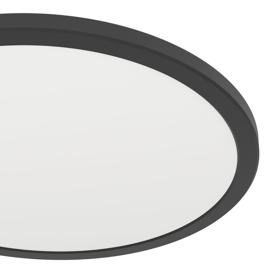 Eglo - Iluminação de teto para casa de banho LED com regulação LED/18,5W/230V 2700-6500K diâmetro 38,9 cm IP44 preto + comando