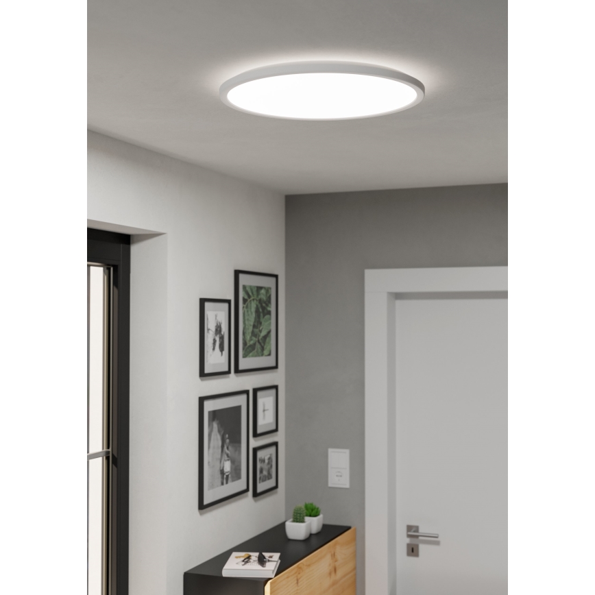 Eglo - Iluminação de teto para casa de banho LED com regulação LED/16,8W/230V 2700-6500K pr.50 cm IP44 branco + comando