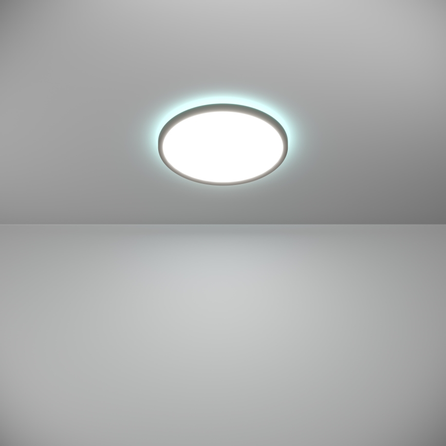 Eglo - Iluminação de teto LED RGBW para casa de banho com regulação LED/13,9W/230V 2700-6500K diâmetro 30 cm IP44 preto ZigBee