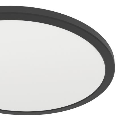 Eglo - Iluminação de teto LED RGBW para casa de banho com regulação LED/18,5W/230V 2700-6500K pr.38,9cm IP44 preto ZigBee