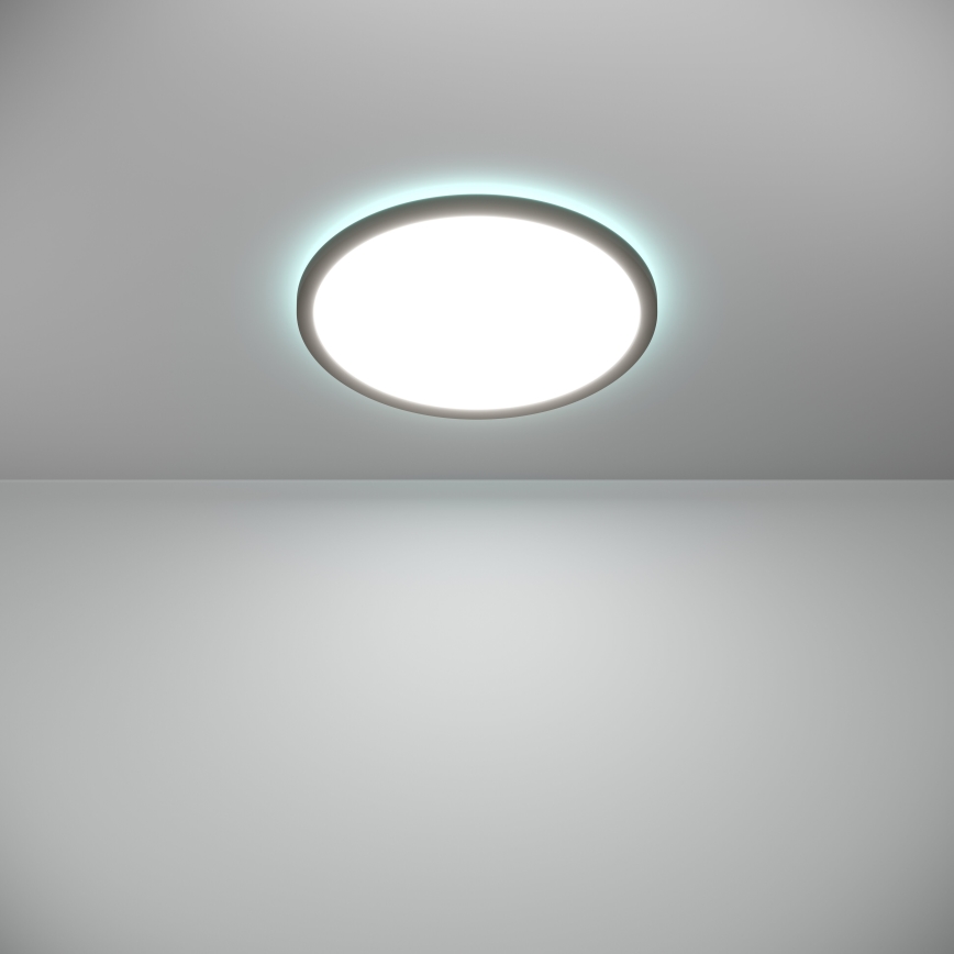 Eglo - Iluminação de teto LED RGBW para casa de banho com regulação LED/18,5W/230V 2700-6500K pr.38,9cm IP44 preto ZigBee