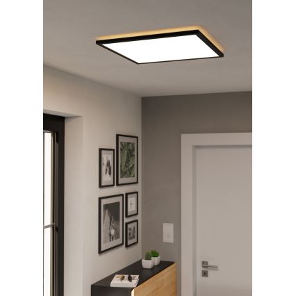 Eglo - Iluminação de teto LED RGBW para casa de banho com regulação LED/17W/230V 2700-6500K 50x50cm IP44 preto ZigBee