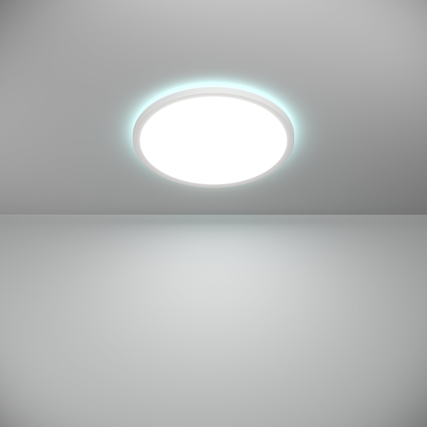 Eglo - Iluminação de teto LED RGBW para casa de banho com regulação LED/18,5W/230V 2700-6500K diâmetro 38,9cm IP44 branco ZigBee