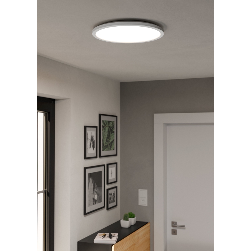 Eglo - Iluminação de teto LED RGBW para casa de banho com regulação LED/18,5W/230V 2700-6500K diâmetro 38,9cm IP44 branco ZigBee