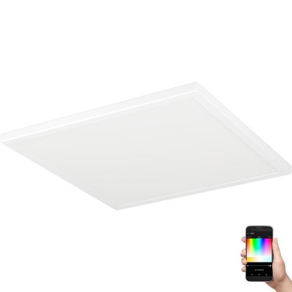 Eglo - Iluminação de teto LED RGBW para casa de banho com regulação LED/17,6W/230V 2700-6500K 39x39 cm IP44 branco ZigBee