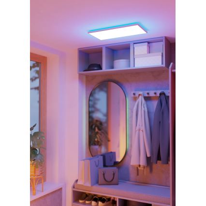 Eglo - Iluminação de teto LED RGBW para casa de banho com regulação LED/17,2W/230V 2700-6500K 30x57cm IP44 branco ZigBee