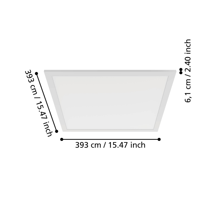 Eglo - Candeeiro de tecto LED/18,8W/230V 2700/4000/6500K 40x40 cm branco