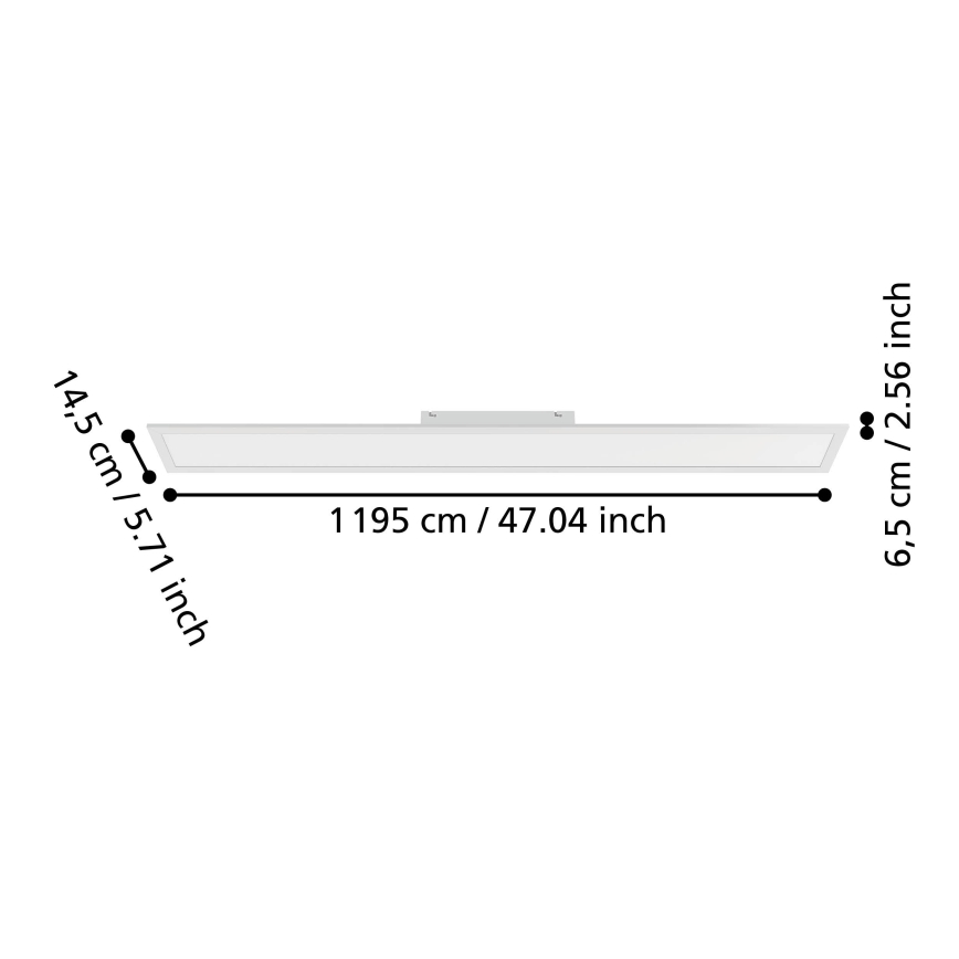 Eglo - Painel LED de superfície LED/28W/230V 2700/4000/6500K 120x15 cm branco