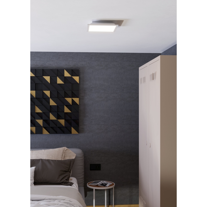 Eglo - LED RGBW Candeeiro de tecto dimerizável LED/14W/230V 2700-6500K 30x30 cm branco