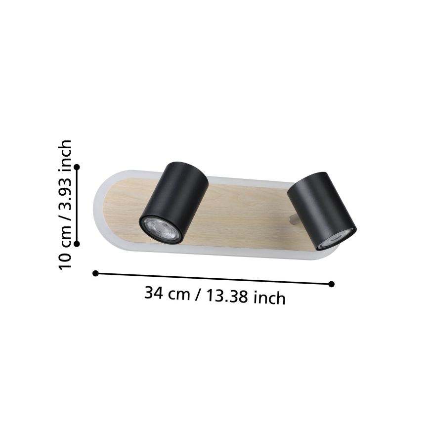 Eglo - Spot LED/12W/230V castanho/preto