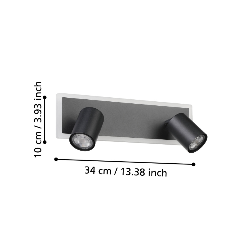 Eglo - Foco direcionável LED/12W/230V, preto