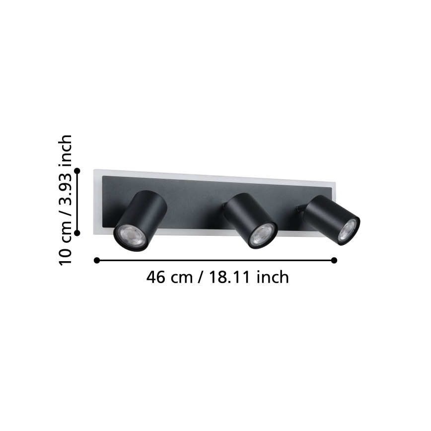 Eglo - Foco LED/20W/230V, preto