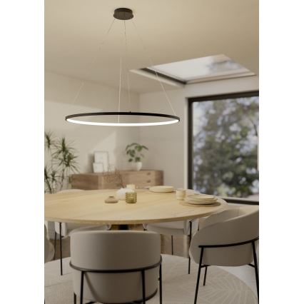 Eglo - Candeeiro suspenso LED com regulação LED/40W/230V 2700-6500K preto + comando