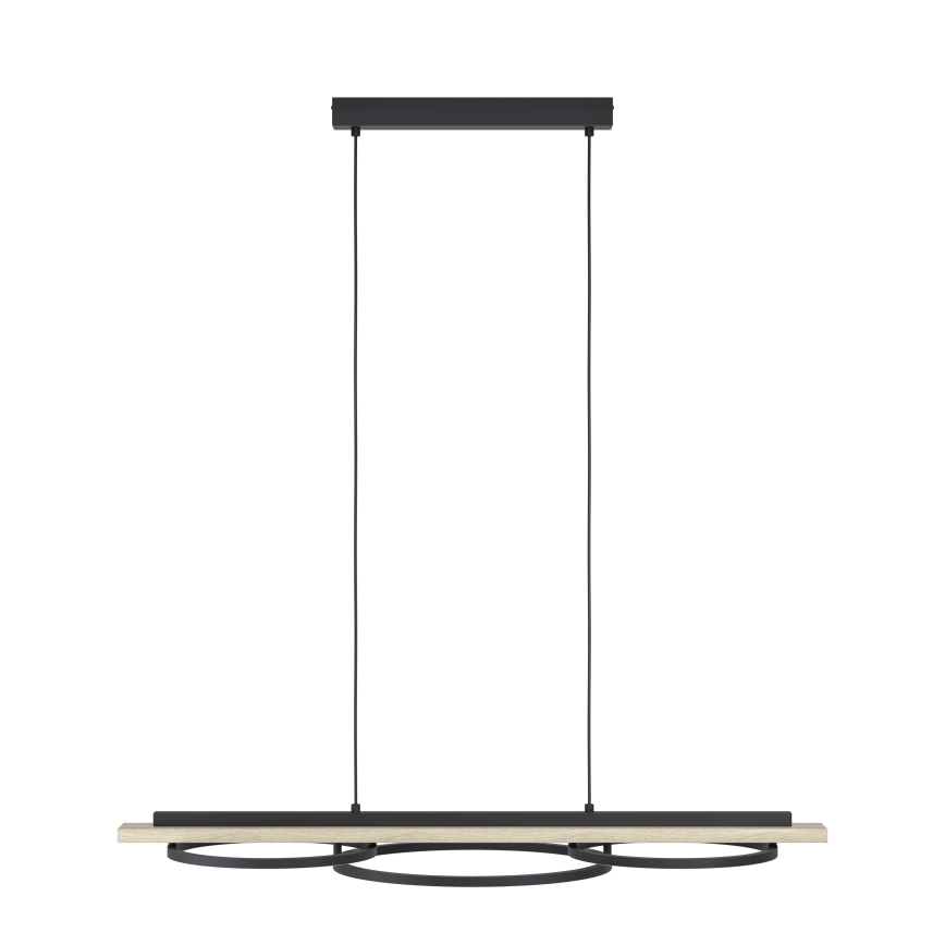 Eglo - Lustre LED dimerizável suspenso por cabo 2xLED/12,5W/230V+LED/15,5W 3000K bege/preto