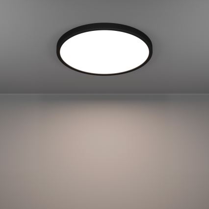 Eglo - Candeeiro de teto para casa de banho LED RGBW dimerizável, 17,5W/230V, 2700-6500K, Ø 39,9 cm, IP44, preto