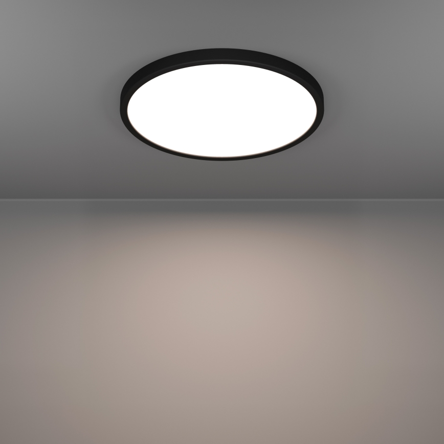 Eglo - Candeeiro de teto para casa de banho LED RGBW dimerizável, 17,5W/230V, 2700-6500K, Ø 39,9 cm, IP44, preto