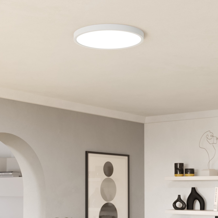 Eglo - Plafon LED RGBW dimerizável para casa de banho LED/17,5W/230V 2700-6500K Ø 38,9 cm IP44 branco