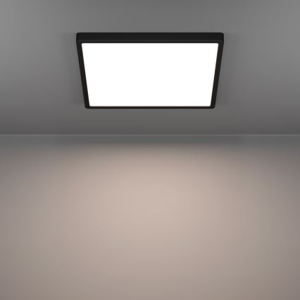 Eglo - Luminária de teto para casa de banho LED RGBW dimerizável LED/17,8W/230V 2700-6500K 39x39 cm IP44 preta