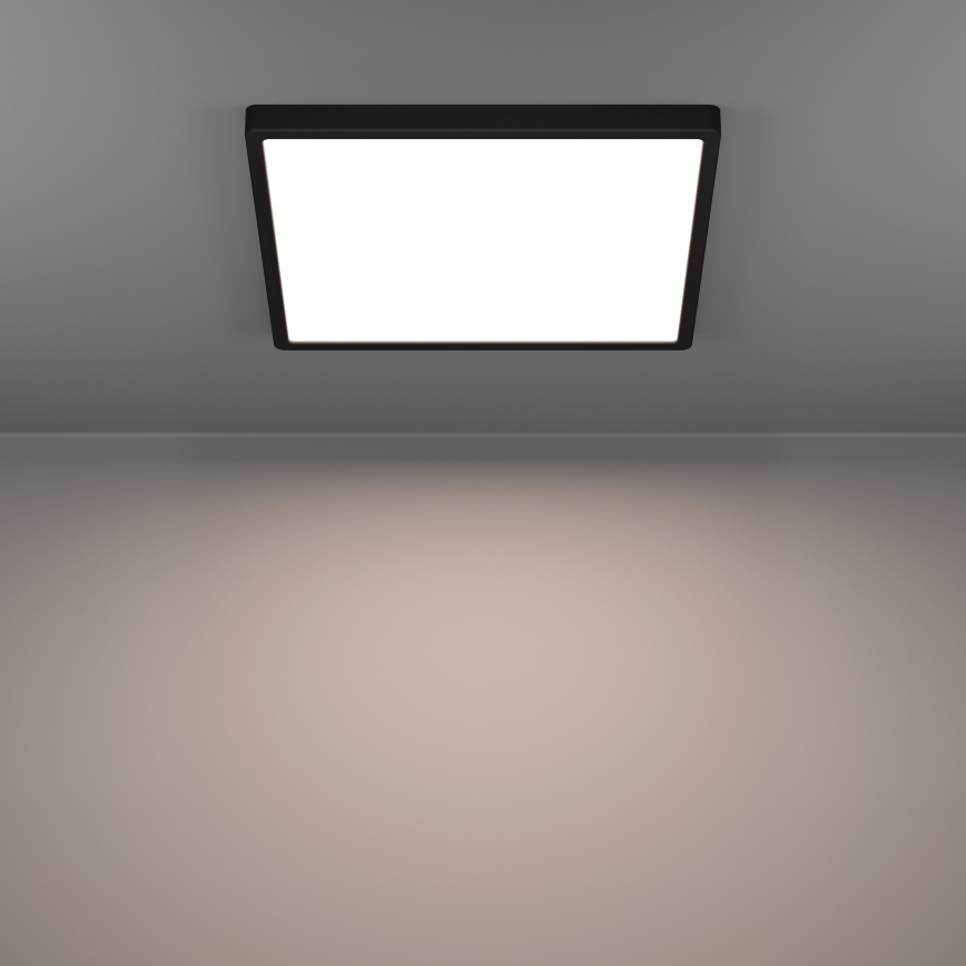 Eglo - Candeeiro de teto LED RGBW regulável para casa de banho LED/17,8W/230V 2700-6500K Ø 39,9 cm IP44 preto