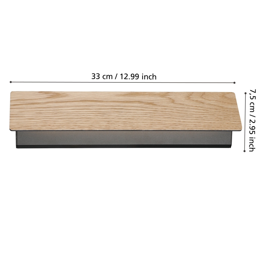 Eglo - Iluminação de parede LED LED/12W/230V 3000K castanho