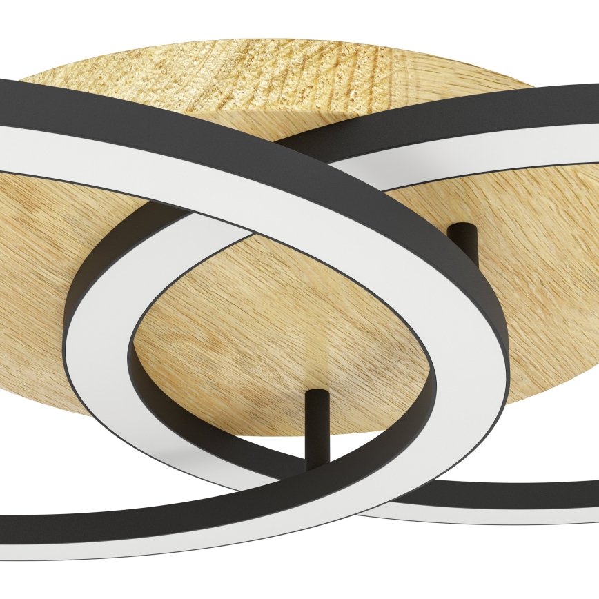 Eglo - Iluminação de teto LED com regulação 2xLED/16W/230V 2700-6500K bege/preto ZigBee