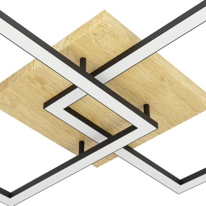 Eglo - Candeeiro integrado LED com regulação 4xLED/32W/230V 2700-6500K castanho/preto