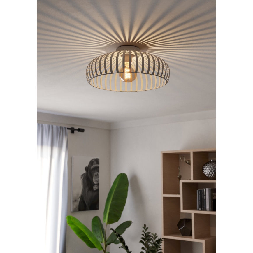 Eglo - Candeeiro de teto 1xE27/40W/230V Ø 43 cm cor areia