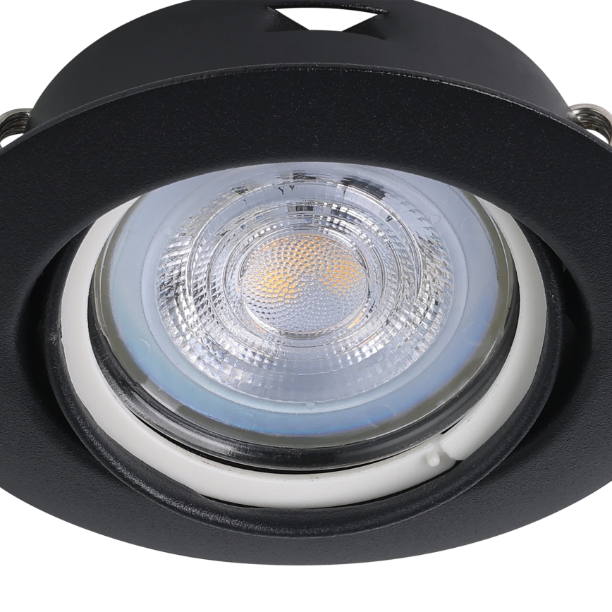 Eglo - CONJUNTO 3x Foco de encastrar LED 1xGU10/4W/230V preto