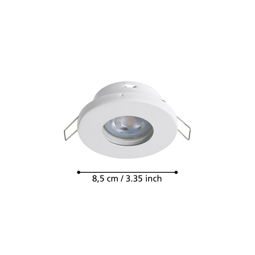 Eglo - CONJUNTO 3x Focos de encastrar LED para casa de banho 1xGU10/4W/230V IP44 branco