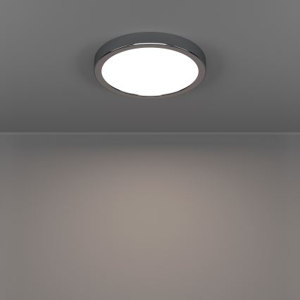 Eglo - Plafon LED de tecto para casa de banho, 11,5 W (230 V), 2700/4000/6500 K, Ø 21,1 cm, IP44, acabamento cromado brilhante